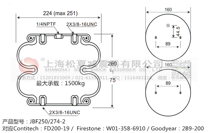 JBF250/274-2橡膠<a href='http://www.autohome-mall.com/' target='_blank'><u>空氣彈簧</u></a>