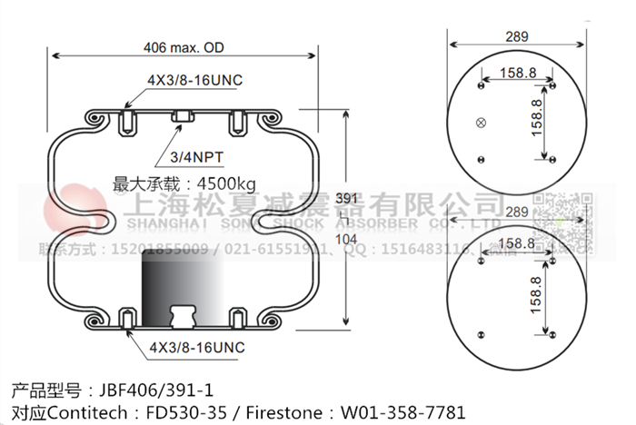 JBF406/391-2橡膠<a href='http://www.autohome-mall.com/' target='_blank'><u>空氣彈簧</u></a>
